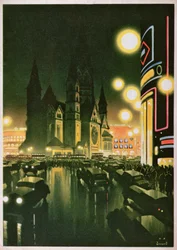 Postal representando Berlim, c.1930-6