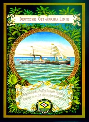 Cartaz publicitário da Linha Alemã da África Oriental, 1890