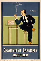 Cartaz dos Cigarros Laferme, pub. por Grimme  Hempel, Leipzig (litografia a cores)