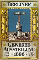 Cartaz para a Exposição Industrial em Berlim, Alemanha, 1896