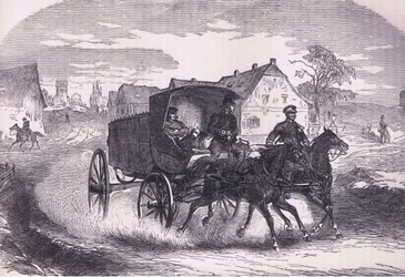 Posto militar prussiano, Cassells History of the War between France and Germany publicado por Cassell and Company Limited, c.1890 (litho)