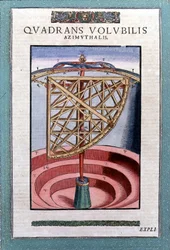 Quadrante zodiacal azimutal no "Astronomiae instituatae machanicia" de Tycho Brah (1546 - 1601), Wandsbeck
