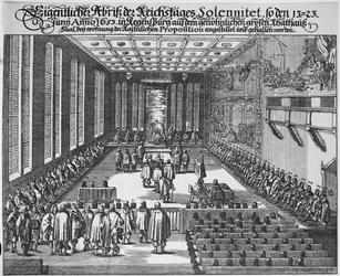 Reichstag de Regensburg na grande Câmara do Conselho, Regensburg