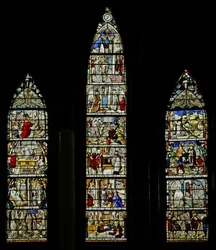 Cenas da Vida de São Bernardo. Abadia de Ex Altenberg, c.1500 (vitral)