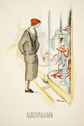 Schwere Wahl, outift de Eugen Mossner, de Styl, pub.1922 (impressão em pochoir)
