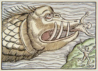 Monstros marinhos que consomem vítimas humanas