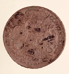 Talismã de prata (talismã) de Charles Frederick, Grão-Duque de Baden (1728-1811) (Charles I de Baden) 1766 Diam. 3,9 cm Nápoles, museo arqueológico