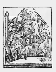 São Gregório Magno (c.540-604), de &39;Liber Chronicarum&39;, de Hartmann Schedel (1440-1514) 1493
