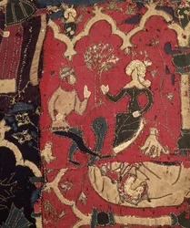 Stumpwork representando Tristan e Isolda (têxtil)