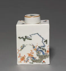 Caddy de chá, fabricante Meissen Porcelain Factory, Alemanha, c.1735