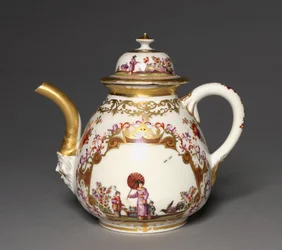 Bule de chá, fábrica de porcelana de Meissen, c.1723-24