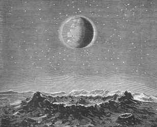 A terra vista da lua