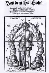 Os Quatro Humores, da Quinta Essentia de Leonhart Thurneisser zun Thurn (1531-956) publicado em Leipzig, 1574