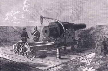 The Krupp Gun, Cassells History of the War between France and Germany publicado por Cassell and Company Limited, c.1890 (litho)