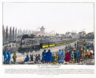A abertura da estrada de ferro Nuremberg-Furth, 7 de dezembro de 1835