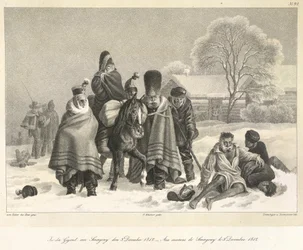 O Retiro de Moscou, 3 de dezembro de 1812, ilustração de 