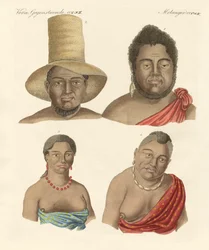 As Ilhas Sandwich (gravura colorida)