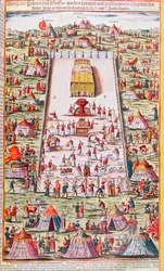 As Tribos de Israel Reunidas ao redor da Arca da Aliança no Deserto do Sinai, após o Êxodo do Egito, c.1630