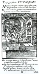 O tipógrafo, publicado por Hartman Schopper