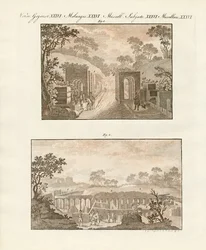 A, escavado, cidade, de, pompeii