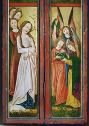 A lenda de Santa Inês (pintura sobre madeira)