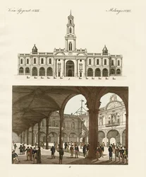 O estoque de Londres (gravura colorida)