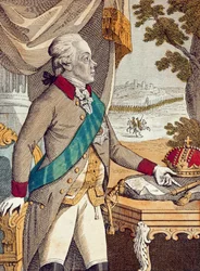 Czar Paulo I da Rússia (gravura a cores)
