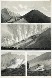 Vista do Monte Somma e do Monte Vesúvio, visto do oeste do observatório, 27 de abril de 1855