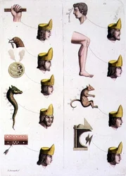 Objetos representando Reis Mexicanos (cor litho)