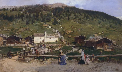 Santa Catarina em Valfurva, de Gerolamo Induno (1825-1890)