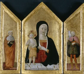Madonna e Criança com dois Santos, c.1500 (têmpera sobre madeira)
