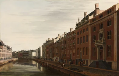 A Curva Dourada no Herengracht em Amesterdão, vista de oeste