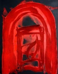 Doorway to Secrets, 2018 (areia e acrílico sobre tela)