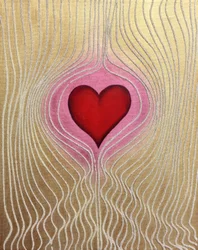 Heart Currents 3, 2011 (areia e acrílico sobre tela)