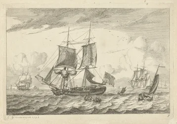 Navios à vela em águas agitadas
Vários navios (título da série)