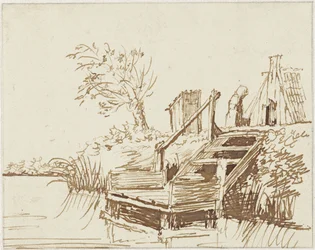 As escadas junto à água