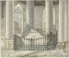 Lápide de Catharina Alida van der Dussen, numa igreja em Culemborg