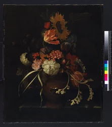 Natureza morta de flores (óleo sobre tela)