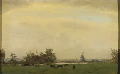 Paisagem dos prados no Spaarne