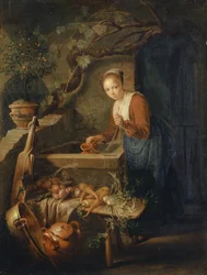 Criada de cozinha junto ao poço, ca. 1650