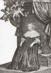 Maria de Médicis, rainha de França. Retrato (impressão)