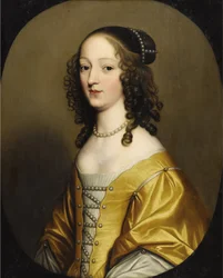 Elisabeth de Boheme - Elizabeth Stuart (1596-1662), Rainha da Boémia, por Honthorst, Gerrit, van (1590-1656). Óleo sobre madeira. Dimensão : 72,3x57,7 cm. Coleção Privada