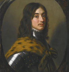 Maurice du Palatinat (1620-1652) Fils de Frederic V du Palatinat - Retrato do Príncipe Maurice do Palatinado par Honthorst, Gerrit, van (1590-1656). Óleo sobre madeira, tamanho : 62,3x58,5, Colecção Privada