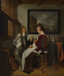 Conversa sentimental, início da década de 1660.