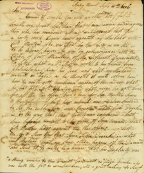 Carta assinada por Gertrude Joan Senf, Rocky Mount, a Thomas Jefferson, 11 de Setembro de 1806