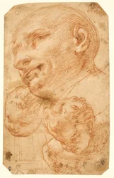 Cabeças de São Carlos Borromeo e dois querubins