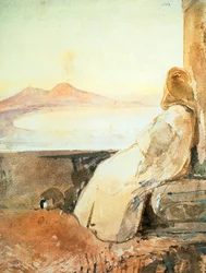 Monge em San Martino, de Giacinto Gigante, aguarela