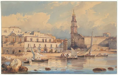 Vista de Marinella, Strada di Portici, perto de Nápoles