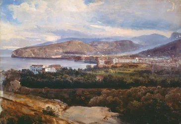 Vista de Sorrento, de Giacinto Gigante, tempera sobre papel