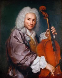 Barroco : Retrato de um Celista par Ceruti, Giacomo Antonio (1698-1767), c. 1745. Óleo sobre tela, 92x74. Museu de História de Arte, Vienne